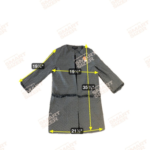 Max Studio Black & White Textured Knit Coat Jacket | Size S - Picture 9 of 9